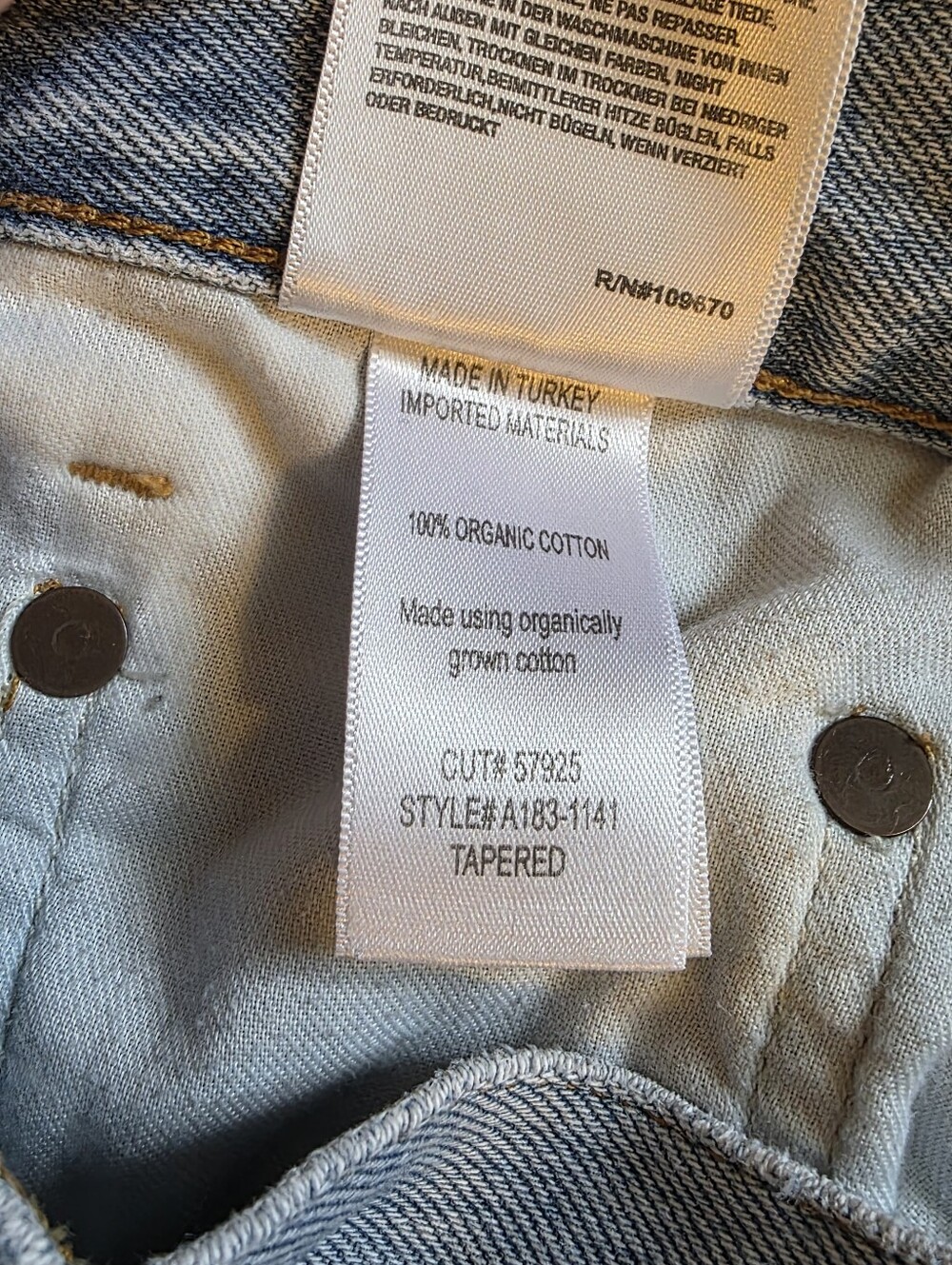 AGOLDE 80s Tapered Baggy Light Wash Raw Hem Denim Size 26W 28L - Picture 11 of 12